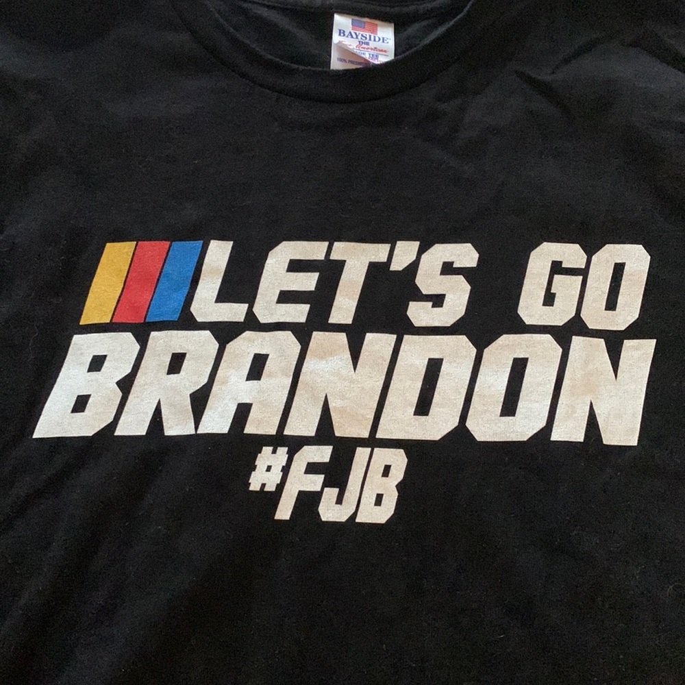 Let’s Go Brandon #fjb NASCAR Tee Shirt 2XL Black made in USA
